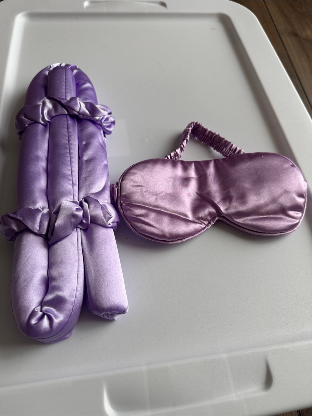 *Satin Lavender Sleep Set - Eye Mask & Hair Wraps